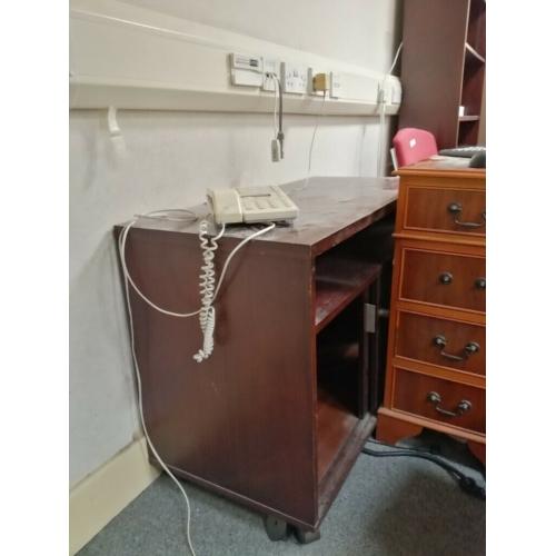 2 x Wooden Mahogony Look Cupboard Unit