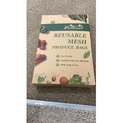 Pack of 8 Reusable Cotton Mesh Storage - Brand New / Unused