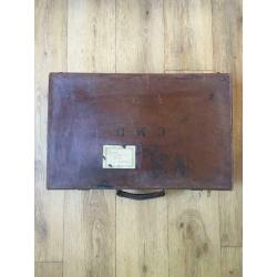 Vintage leather suitcase