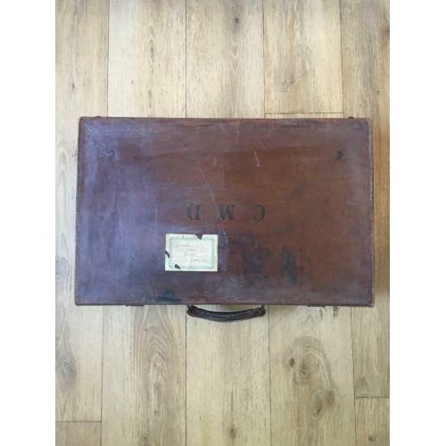 Vintage leather suitcase
