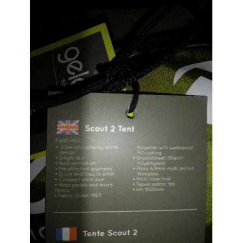 Brand new Gelert make scout 2 tent never used