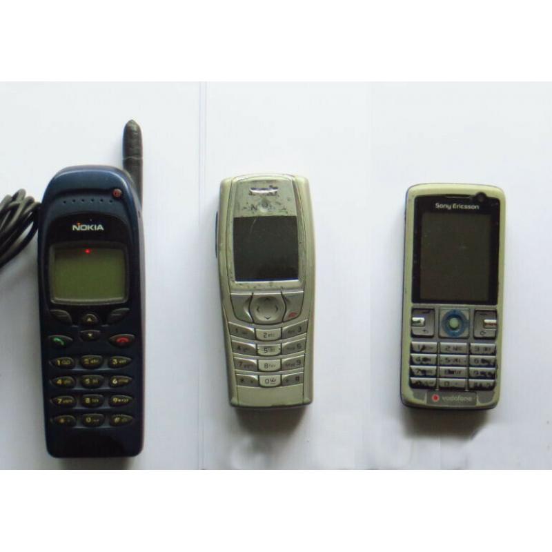 Job lot of 3 classsic mobile phones + chargers Nokia 6150 6610 Sony Ericsson K610i