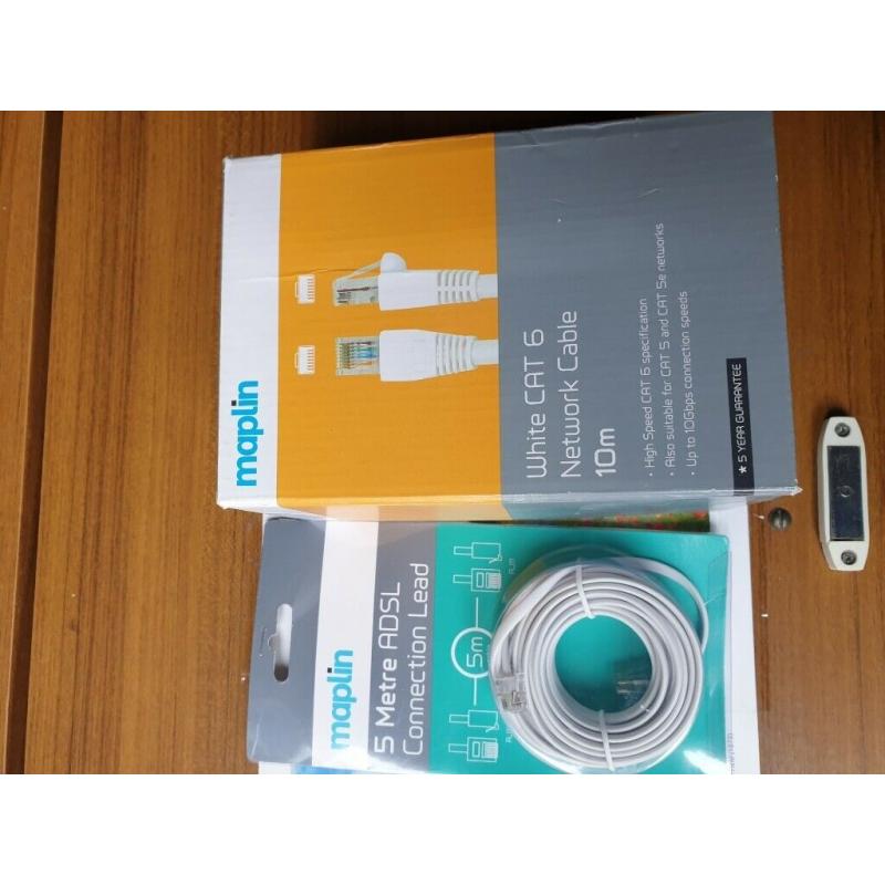 Amazing ASDL and CAT 6 cables for sale