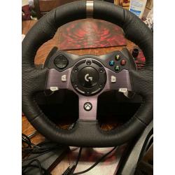 Logitech driving wheel and gearstick
