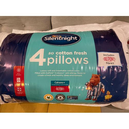 4 brand-new Silenthill pillows under packaging