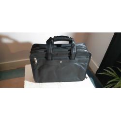 Samsonite genuine leather expandable laptop bag/office case