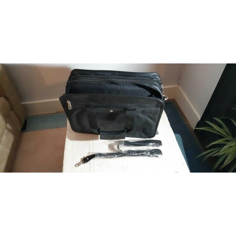 Samsonite genuine leather expandable laptop bag/office case