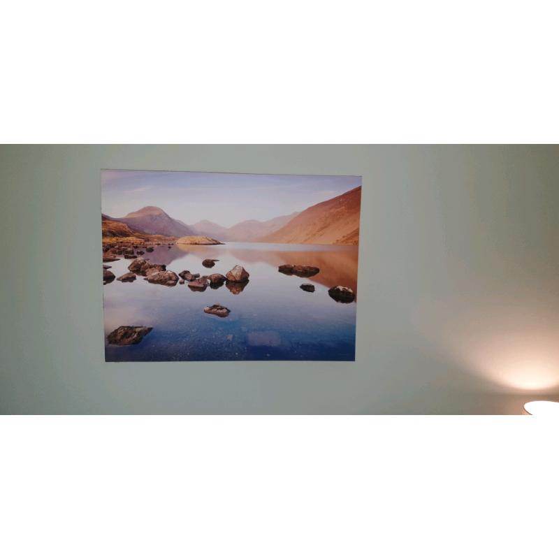 Large lake land print