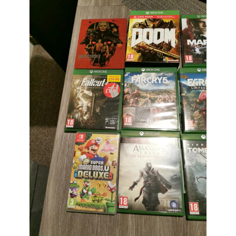 Xbox and Switch games for sale