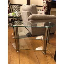 Clear Tv cabinet