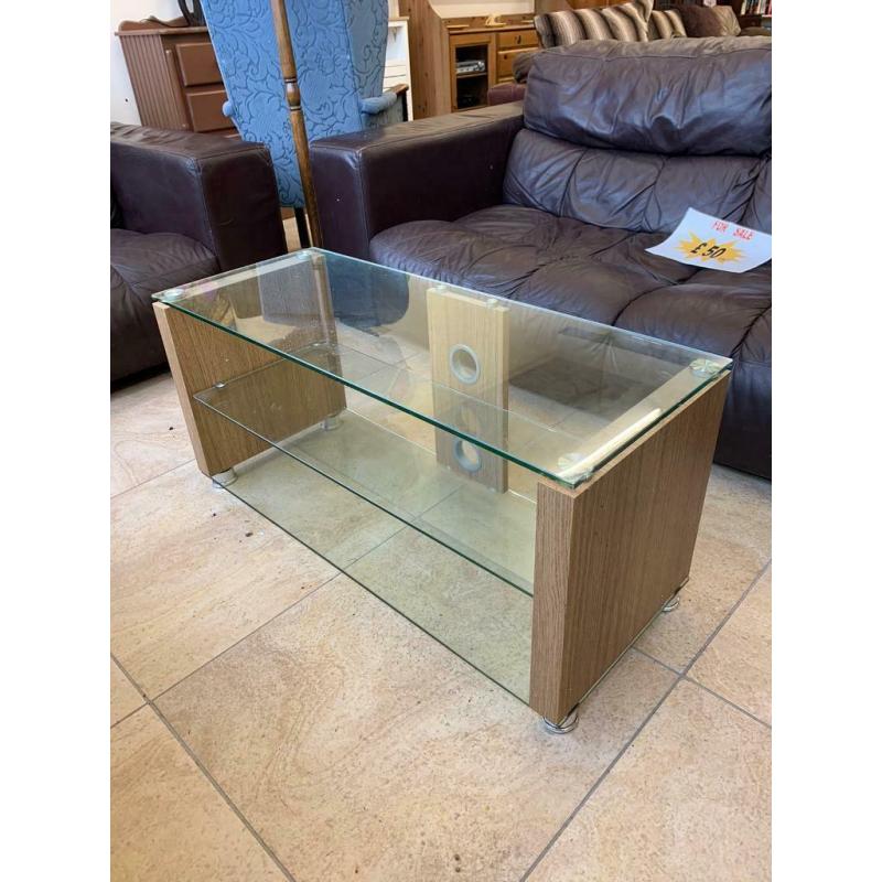 Glass tv stand