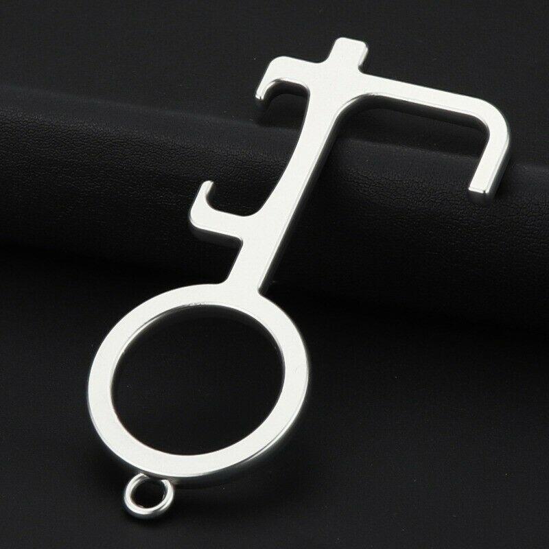 NEW Hand Hygiene Antimicrobial Brass Door Opener Key Chain Contactless