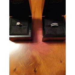 Ladies platinum/diamond engagement/wedding ring set ~ Boxed