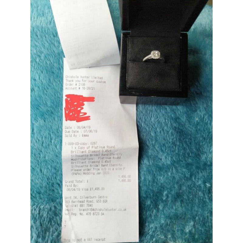 Ladies platinum/diamond engagement/wedding ring set ~ Boxed