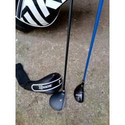 Junior golf clubs and stand bag