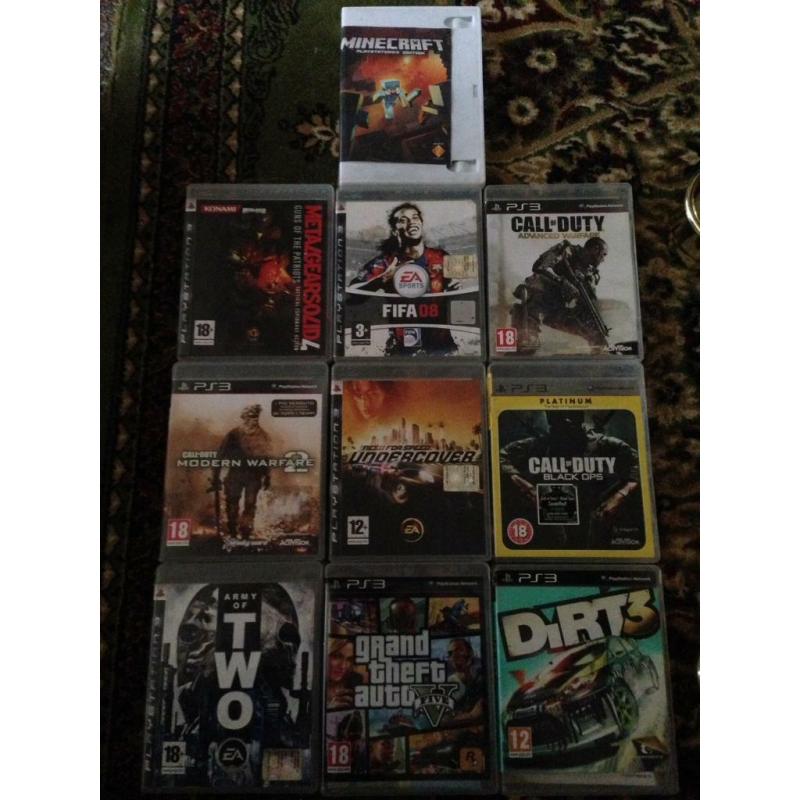 PS3 with 10 games