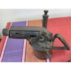 Vintage brass blow lamp and soldering iron