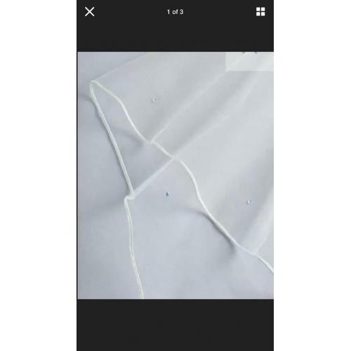Wed2be Amixi two tier cathedral diamant?, satin trim wedding veil