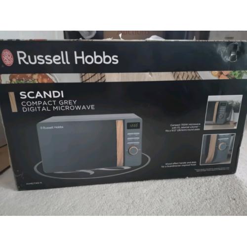 Russel hobbs scandi grey microwave