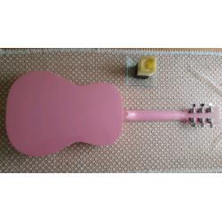 Pink acustic guitar