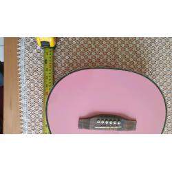 Pink acustic guitar