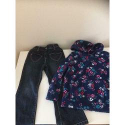 Jeans & Fleece Jumper Size 3-4 Years