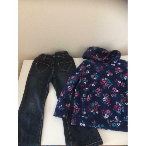 Jeans & Fleece Jumper Size 3-4 Years